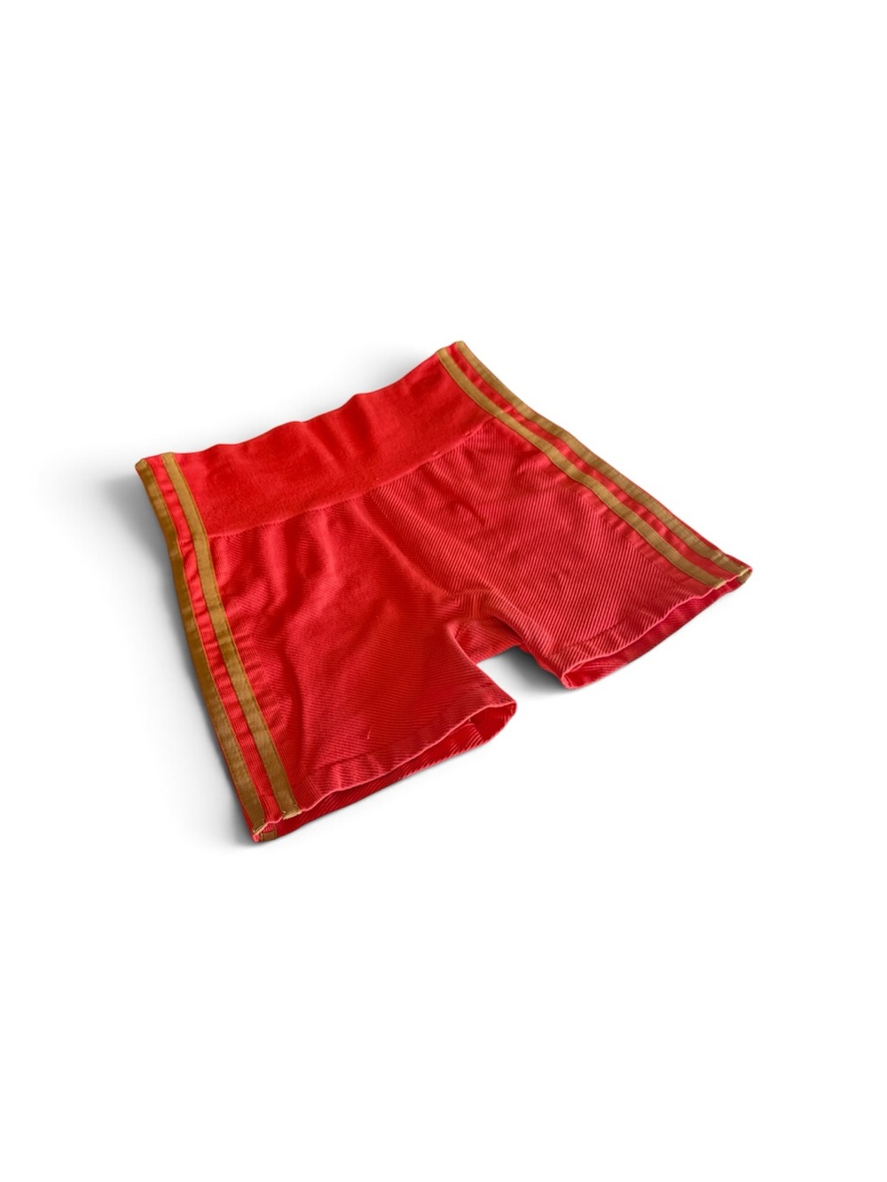 IVY PARK Salmon Bike Shorts with Gold Stripes